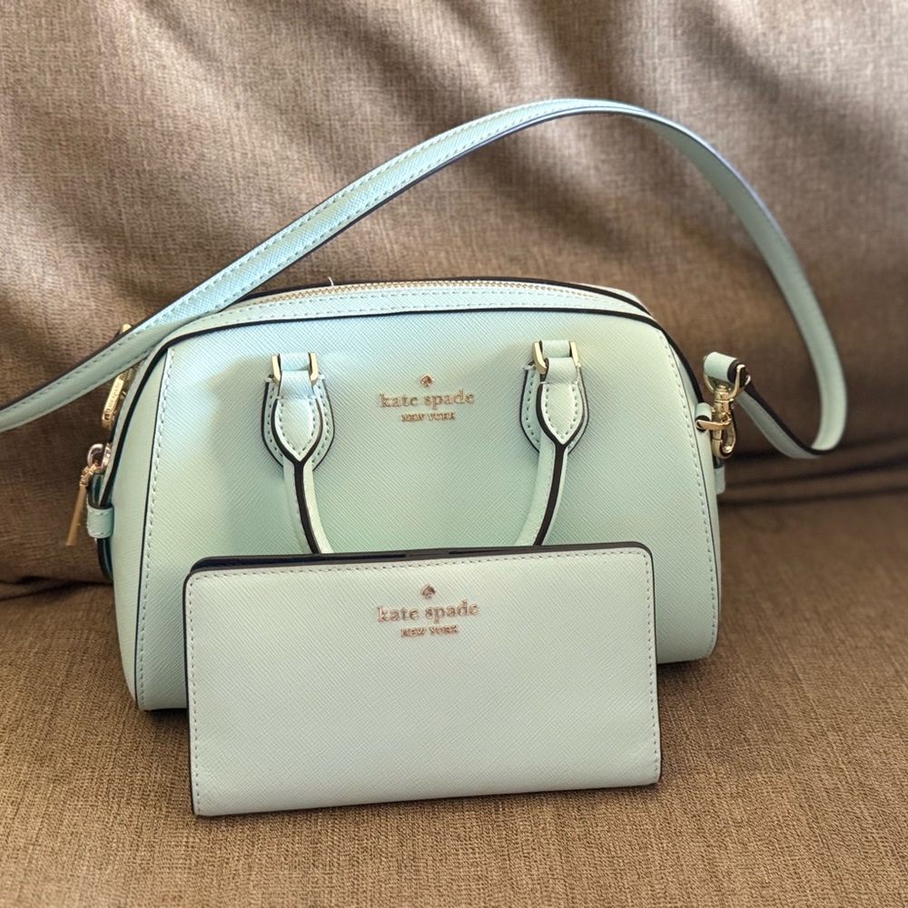 Kate Spade Light Blue Women's Bag and Wallet Set